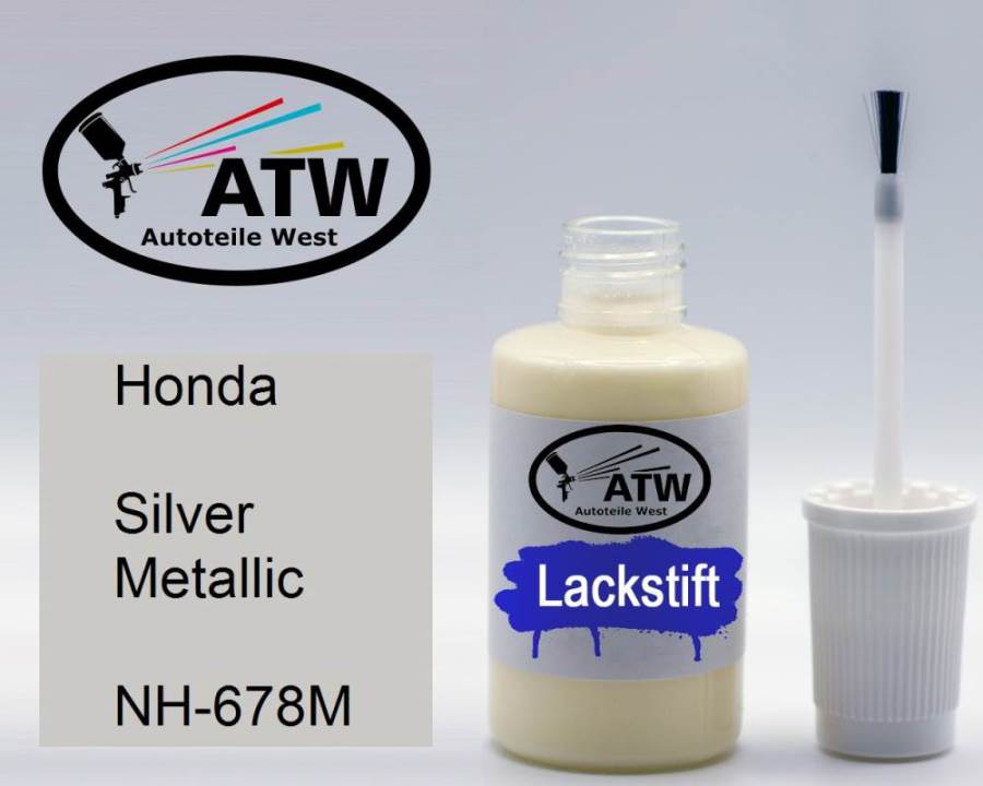Honda, Silver Metallic, NH-678M: 20ml Lackstift, von ATW Autoteile West.